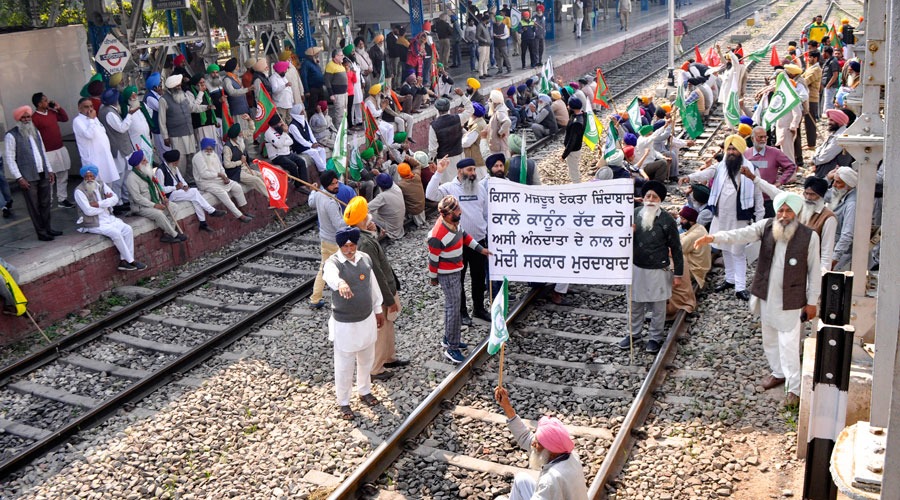'180 trains cancelled in Haryana's Ambala due to farmers' 'rail roko' protes'